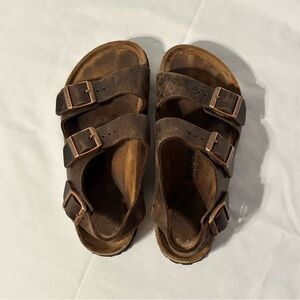 Birkenstock Milano oiled leather sandals in Habana brown wm 36 5/5.5